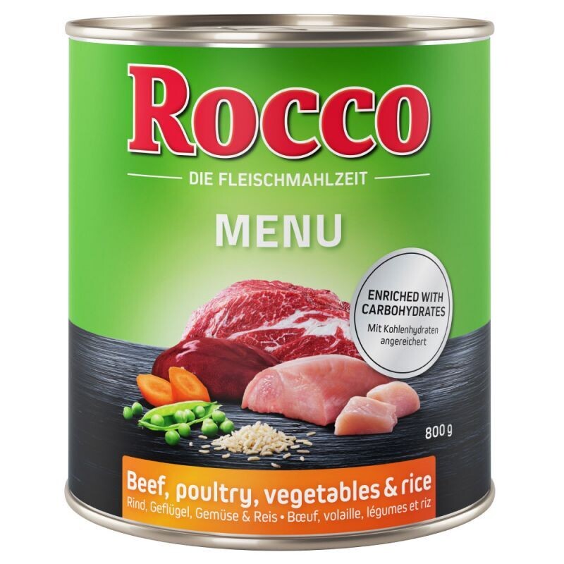 Rocco • Menu • Beef, Poultry, Vegetables & Rice