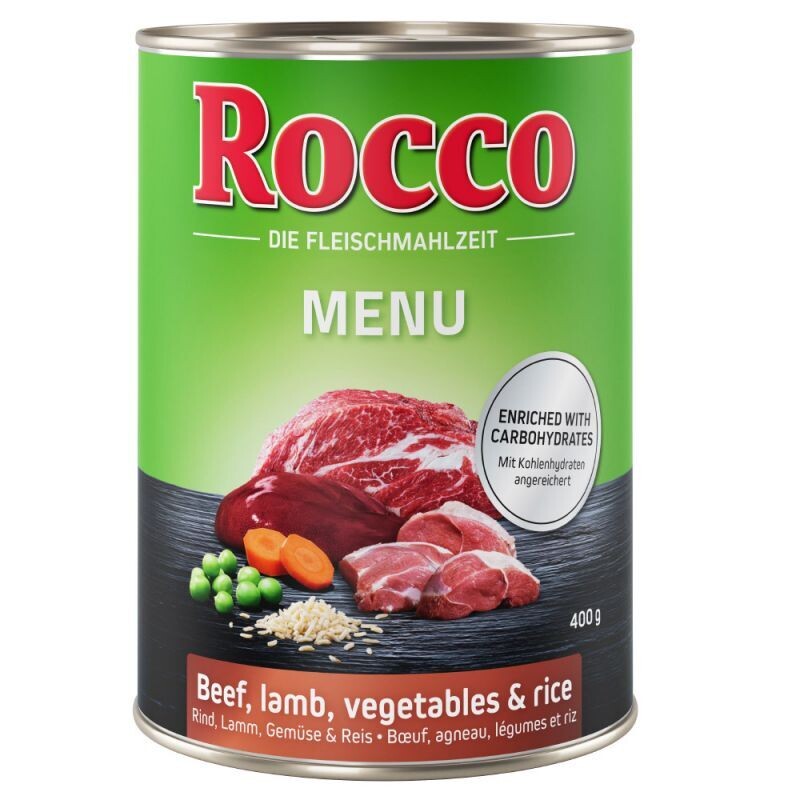 Rocco • Menu • Beef, Lamb, Vegetables & Rice