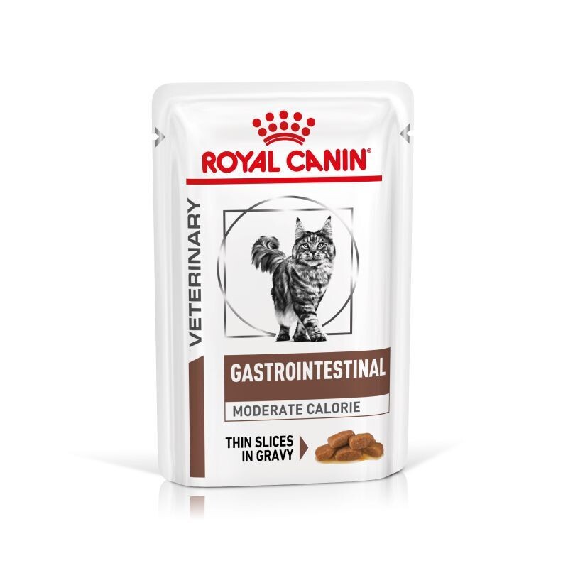 Royal Canin • Veterinary Feline • Gastro Intestinal Moderate Calorie • Thin slices in gravy