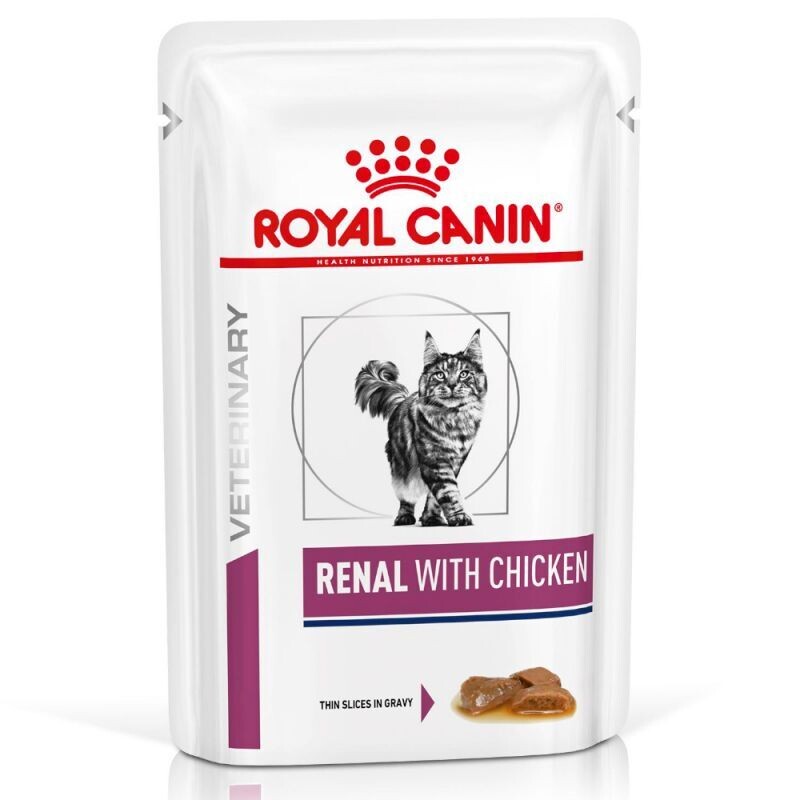 Royal Canin • Veterinary Feline • Renal • Thin slices in gravy • with Chicken