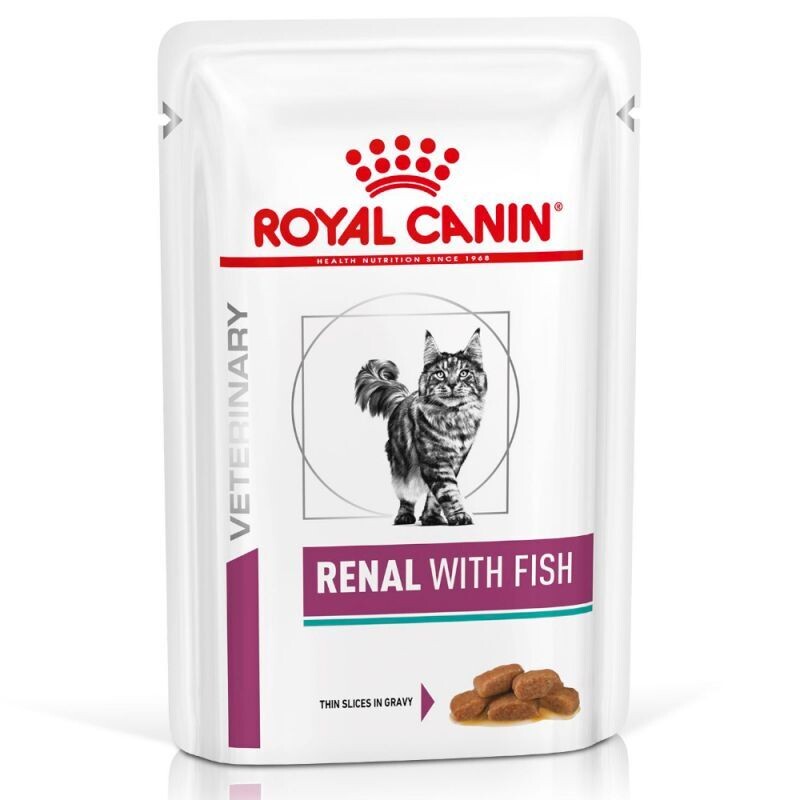 Royal Canin • Veterinary Feline • Renal • Thin slices in gravy • with Fish
