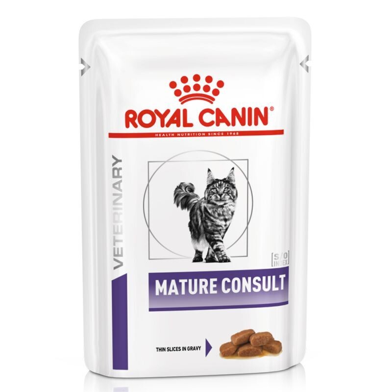 Royal Canin • Veterinary Feline • Mature Consult • Thin slices in gravy