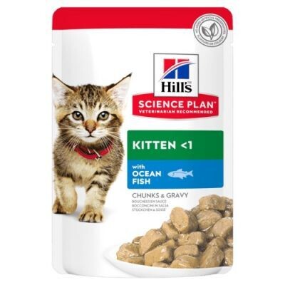 Hill's • Science Plan • Kitten <1 • Chunks and Gravy • with Ocean Fish