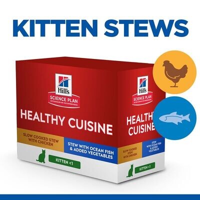 Hill's • Science Plan • Healthy Cuisine • Kitten <1 • Chicken & Ocean Fish Stew