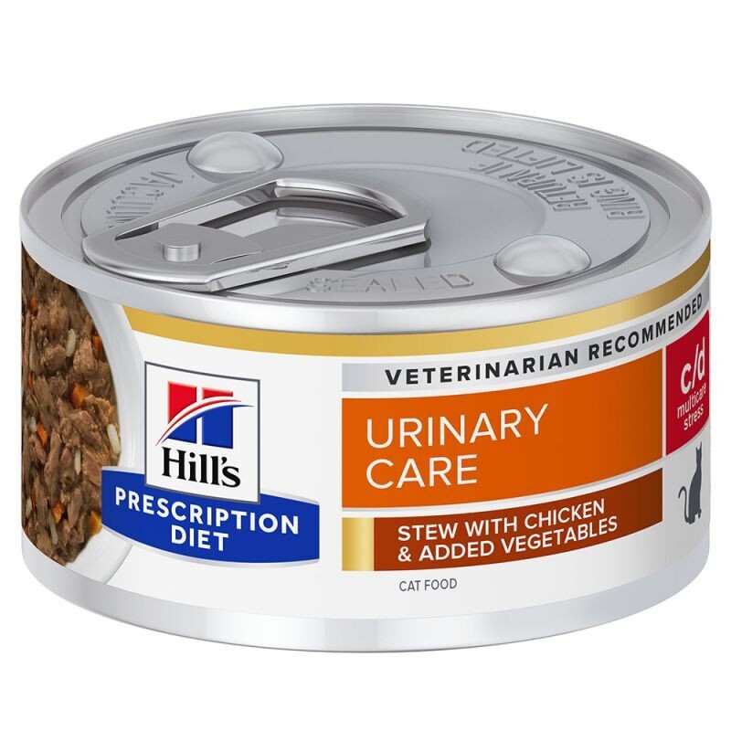 Hill&#39;s • Prescription Diet • Urinary Care • c/d Multicare Stress • Stew with Chicken &amp; added Vegetables, Vol.: Iepakojums 12 x 82 g