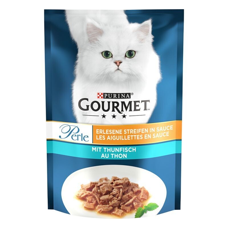 Purina • Gourmet • Perle • Erlesene Streifen in Sauce • mit Thunfisch