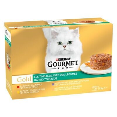 Purina • Gourmet • Gold • Raffiniertes Ragout • Mix mit Gemüse