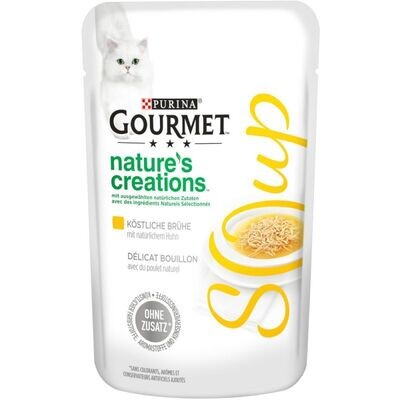 Purina • Gourmet • Nature&#39;s Creations • Soup • Köstliche Brühe mit Huhn