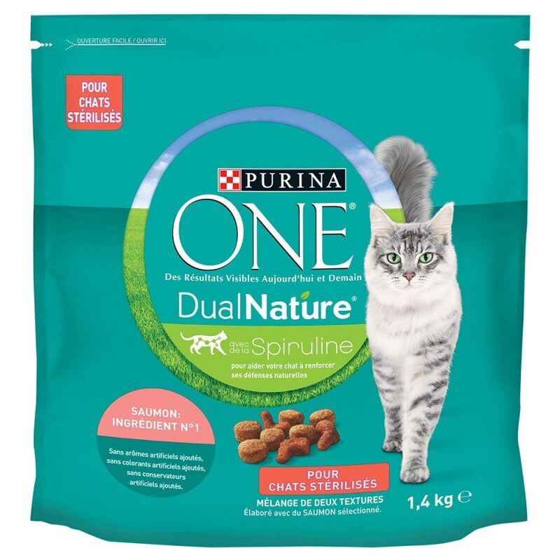 Purina • ONE • Dual Nature • Sterilized • Lachs mit Spirulina