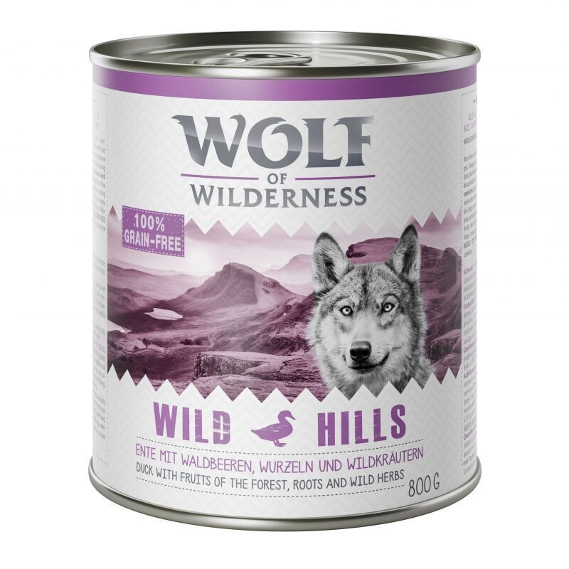 Wolf of Wilderness • Grain Free • Wild Hills • Duck with Fruits of The Forest, Roots and Wild Herbs