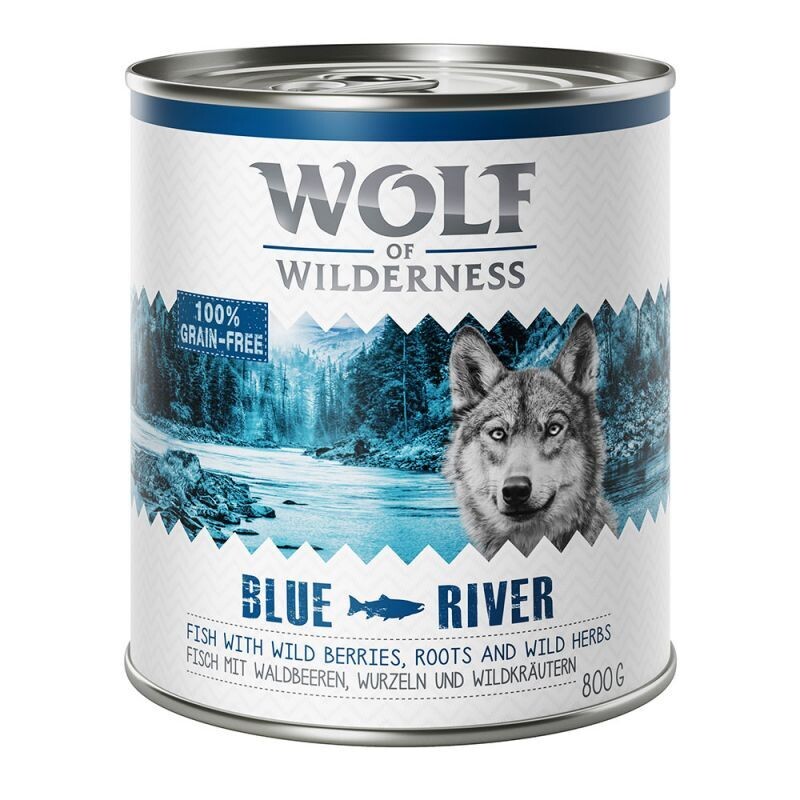 Wolf of Wilderness • Grain Free • Blue River • Fish  with Wild Berries, Roots and Wild Herbs