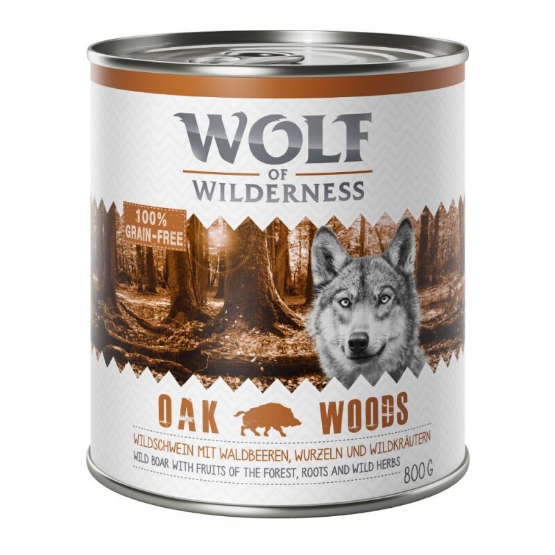 Wolf of Wilderness • Grain Free • Oak Woods • Wild Boar with Fruits of The Forest, Roots and Wild Herbs