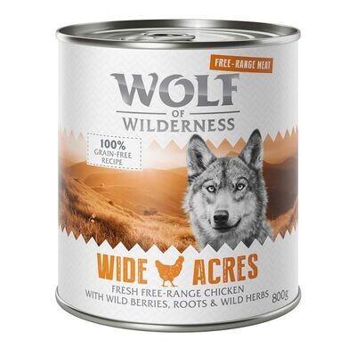 Wolf of Wilderness • Free-Range Meat • Grain Free • Wide Acres • Fresh Free-Range Chicken with Wild Berries, Roots and Wild Herbs