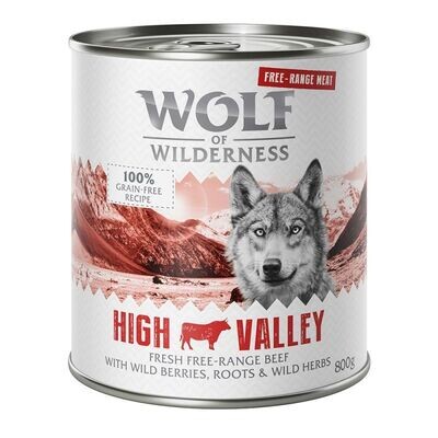 Wolf of Wilderness • Free-Range Meat • Grain Free • High Valley • Fresh Free-Range Beef with Wild Berries, Roots and Wild Herbs