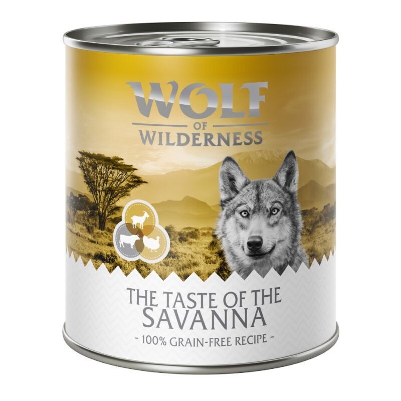 Wolf of Wilderness • The Taste of • the Savanna • Turkey, Beef, Goat