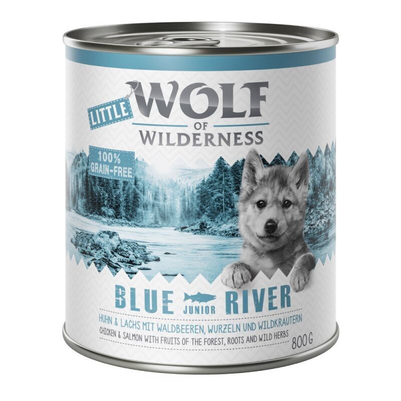 Wolf of Wilderness • Little • Grain Free • Blue River • Chicken & Salmon with Fruits of The Forest, Roots and Wild Herbs • Puppy