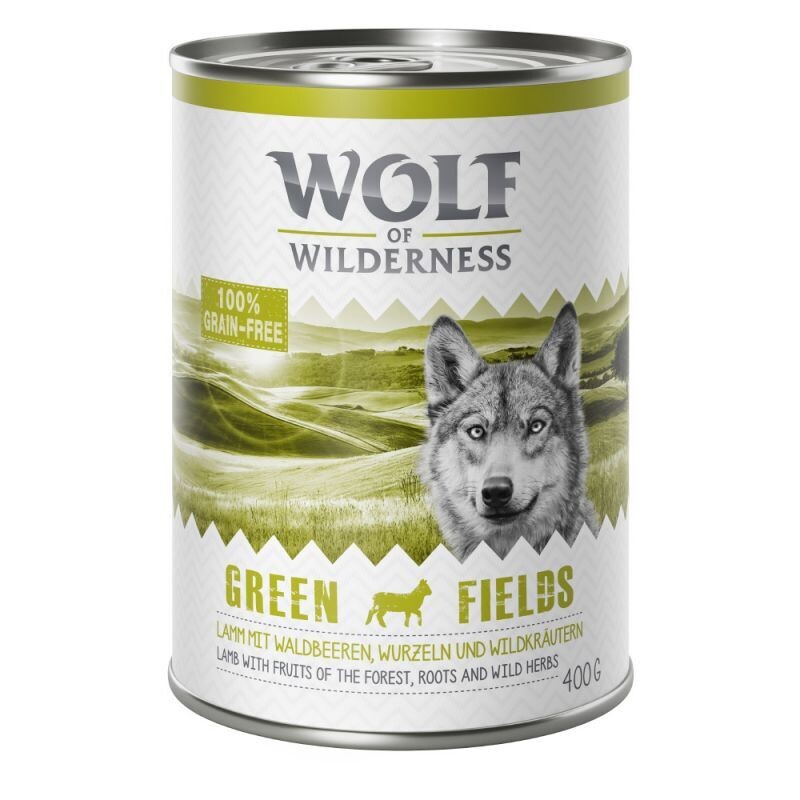 Wolf of Wilderness • Grain Free • Green Fields • Lamb with Fruits of The Forest, Roots and Wild Herbs