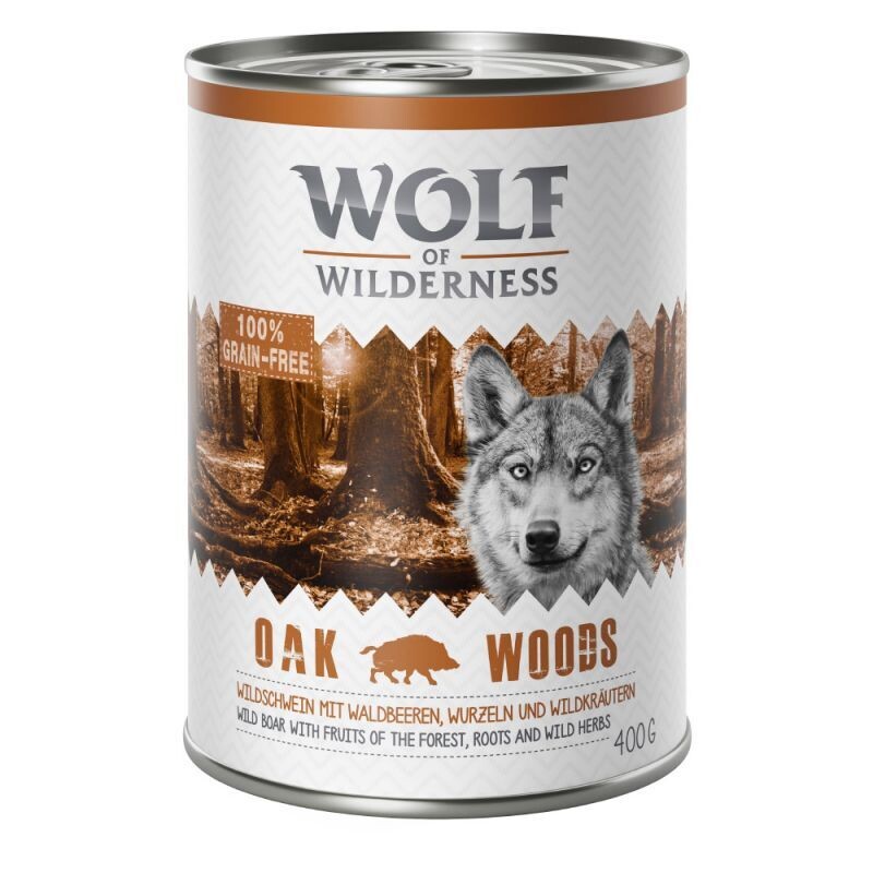Wolf of Wilderness • Grain Free • Oak Woods • Wild Boar with Fruits of The Forest, Roots and Wild Herbs
