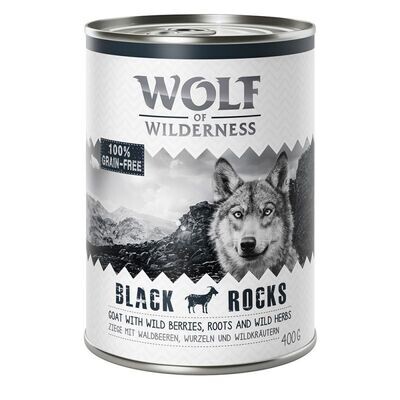 Wolf of Wilderness • Grain Free • Black Rocks • Goat with Wild Berries, Roots and Wild Herbs