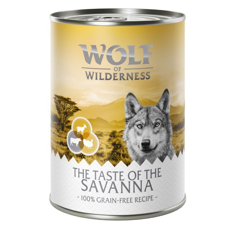 Wolf of Wilderness • The Taste of • the Savanna • Turkey, Beef, Goat
