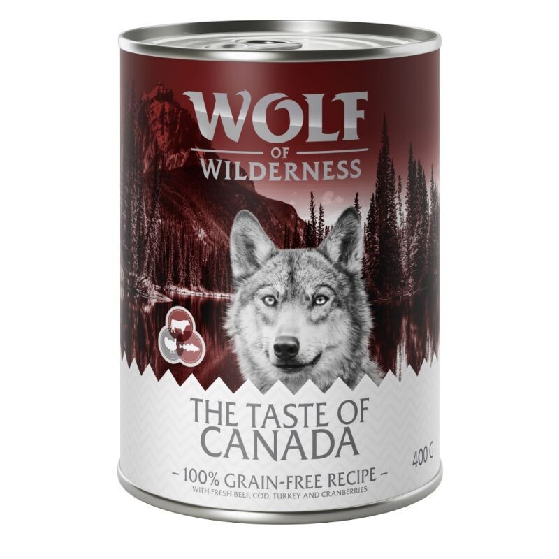 Wolf of Wilderness • The Taste of • Canada • Beef, Turkey, Cod
