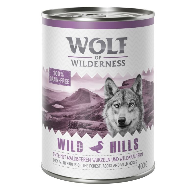 Wolf of Wilderness • Free-Range Meat • Grain Free • Wild Hills • Fresh Free-Range Duck with Wild Berries, Roots and Wild Herbs