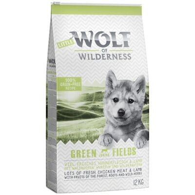 Wolf of Wilderness • Grain Free • Green Fields • Lots of Fresh Chicken Meat & Lamb with Fruits of The Forest, Roots and Wild Herbs • Puppy