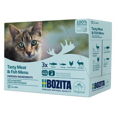Bozita • Chunks in Sauce • Multibox • Tasty Meat &amp; Fish Menu