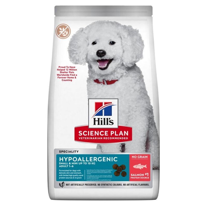 Hill&#39;s • Science Plan • No Grain • Small &amp; Mini • Hypoallergenic • with Salmon