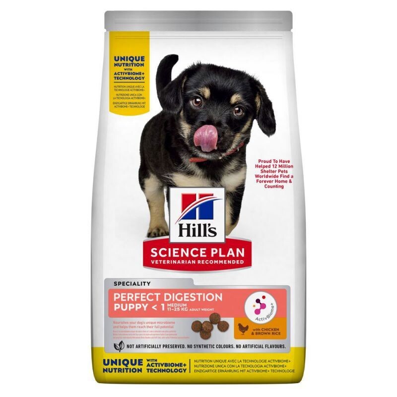 Hill&#39;s • Science Plan • Puppy &lt;1 • Medium • Perfect Digestion • with Chicken