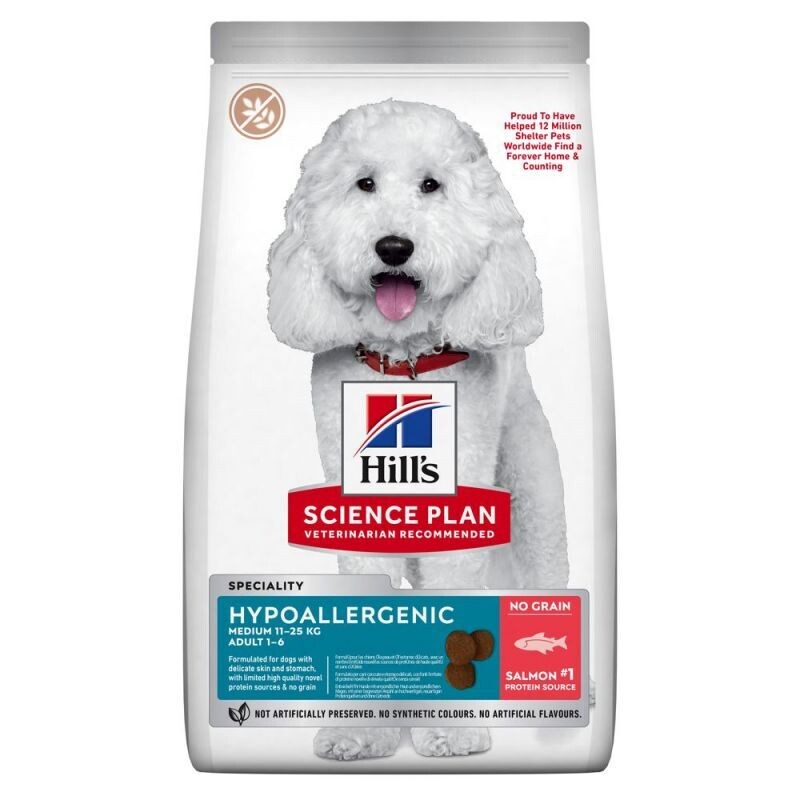 Hill&#39;s • Science Plan • No Grain • Medium • Hypoallergenic • with Salmon