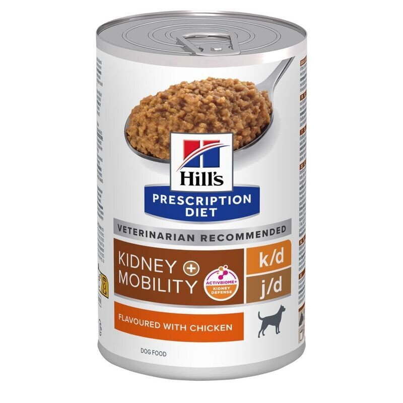 Hill&#39;s • Prescription Diet • Kidney Care + Mobility • k/d + j/d • with Chicken, Vol.: Iepakojums 12 x 370 g