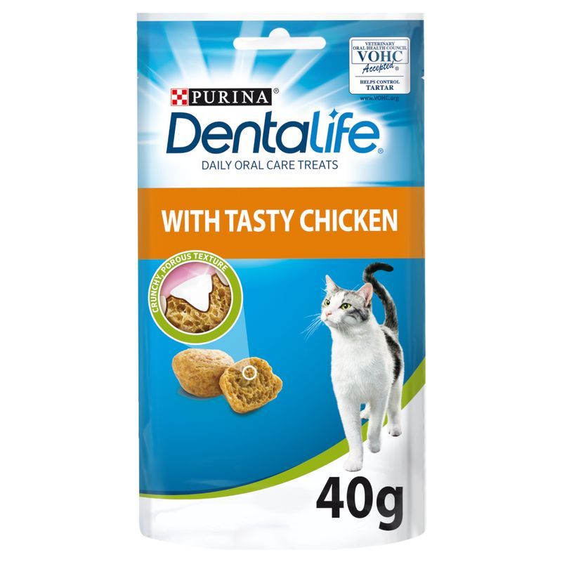 PURINA • Dentalife • Tägliche Katzen-Zahnpflege-Snacks • mit Huhn