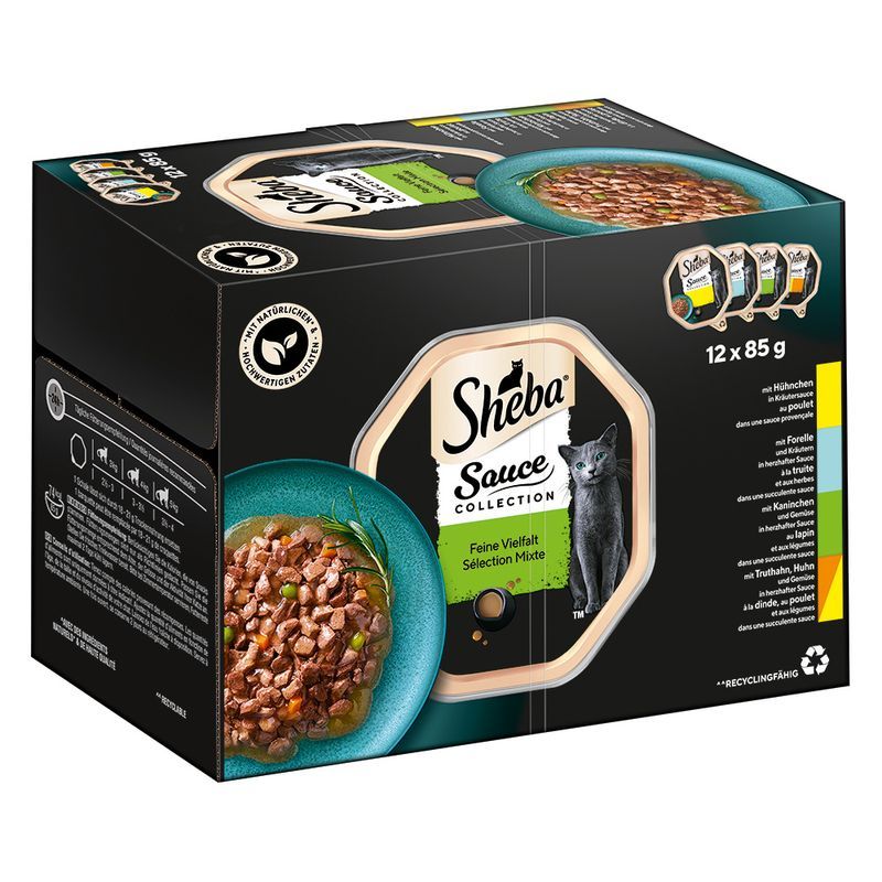 Sheba • Sauce Collection • in Sauce • Fine Vielfat (Kaninchen; Forelle; Huhn; Truthahn &amp; Huhn)