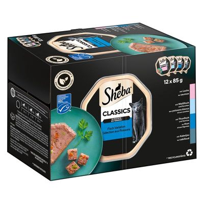 Sheba • Classics • in Pastete • Fisch Variation • 12 x 85 g.