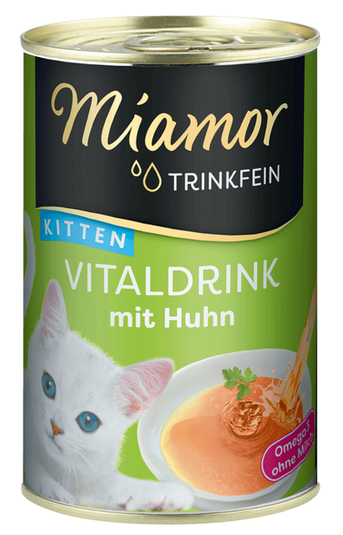 Miamor • Trinkfein • Kitten, Garša:: Ar vistu, Iepakojums:: bundža 135 g., Komplekts:: 1 gb.