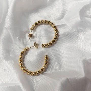 Gold Twist Hoops