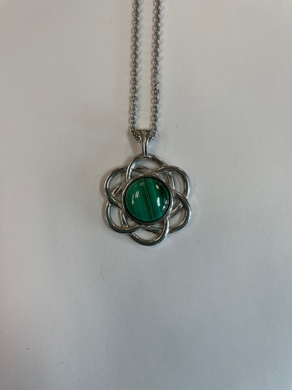 Celtic Rose Pendant Medium (Malachite)