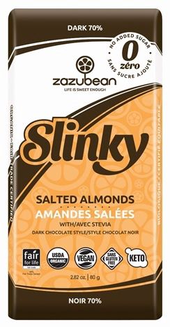 Slinky - Salted Almonds Dark Chocolate Bar