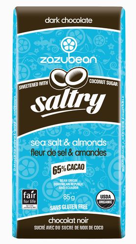 Saltry -Sea Salt &amp; Almonds Dark Chocolate Bar