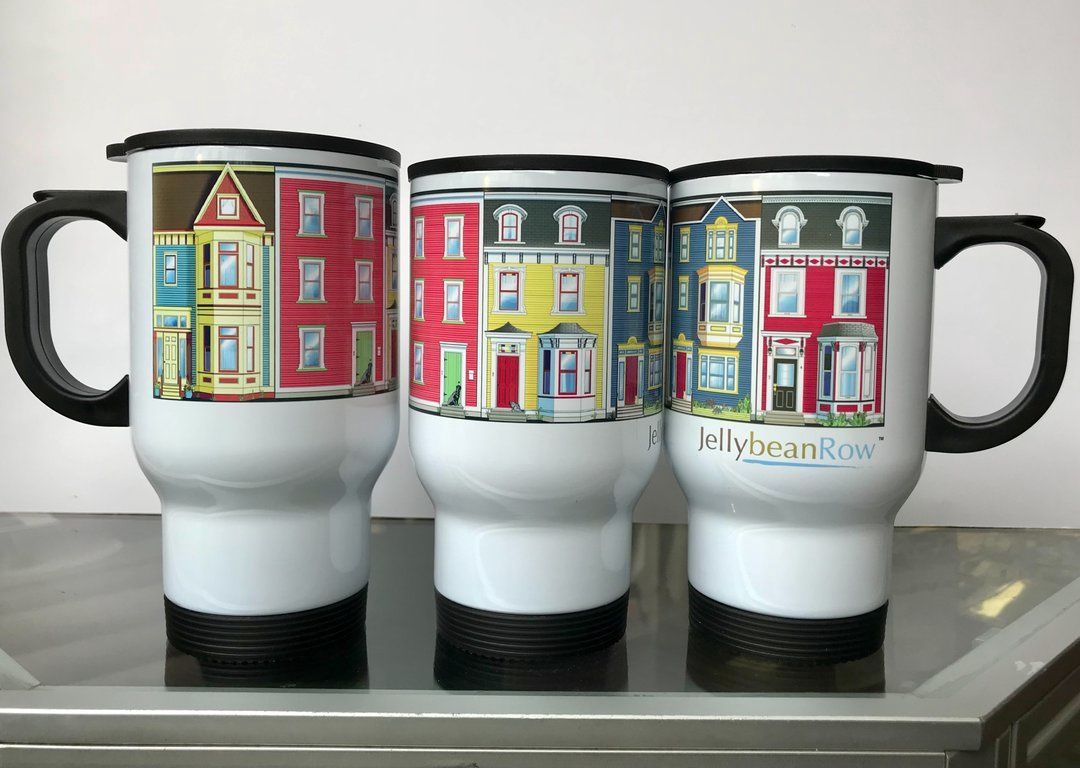 Jellybean Row Travel Mug