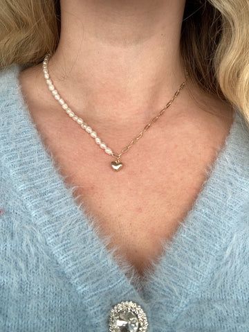 Pearl and Chain Necklace
