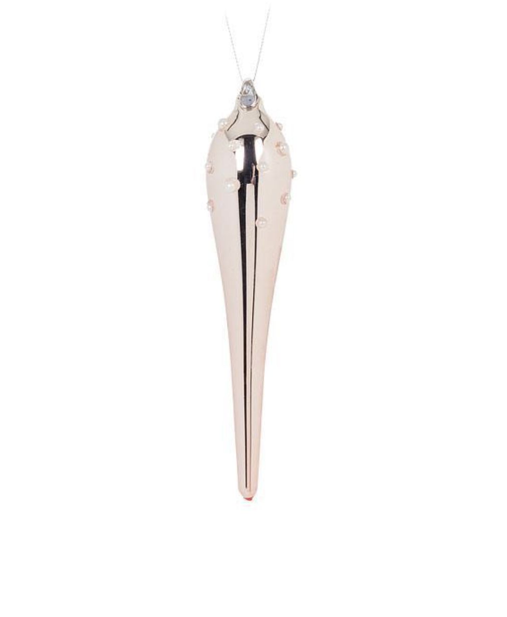 Small Pearl Icicle Ornament Pink