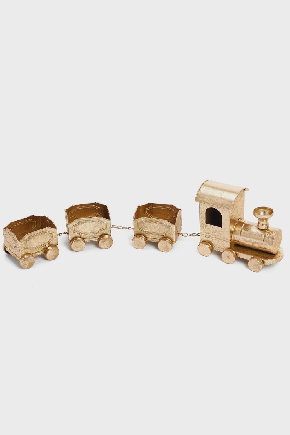 Metal Gold Christmas Train