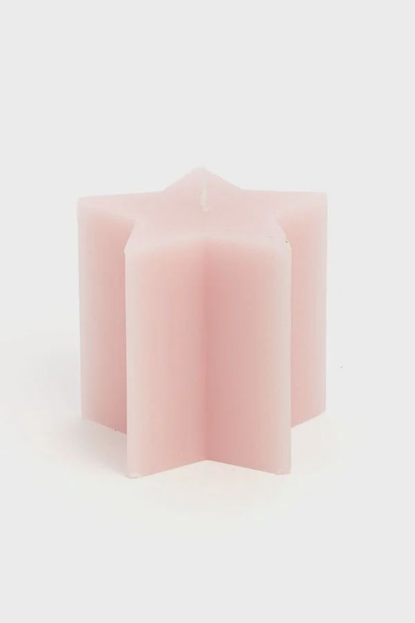 Pink Star Shaped Candles, Size: Small 3x3