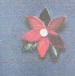 Christmas Seal Skin Pins, Design: Small Red Poinsettia