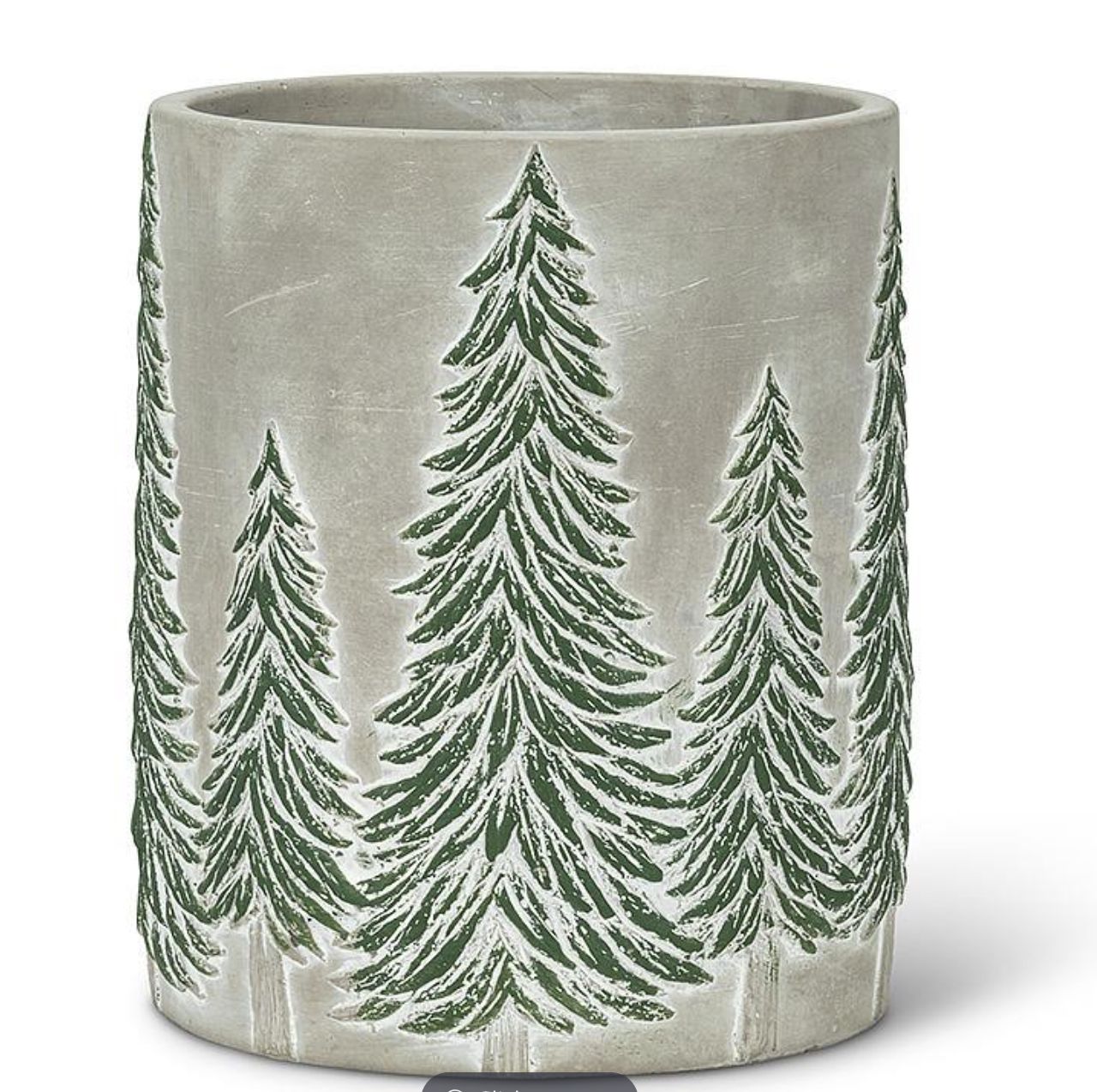 Snowy Tree Planter, Size: Tall Vase 6.5"
