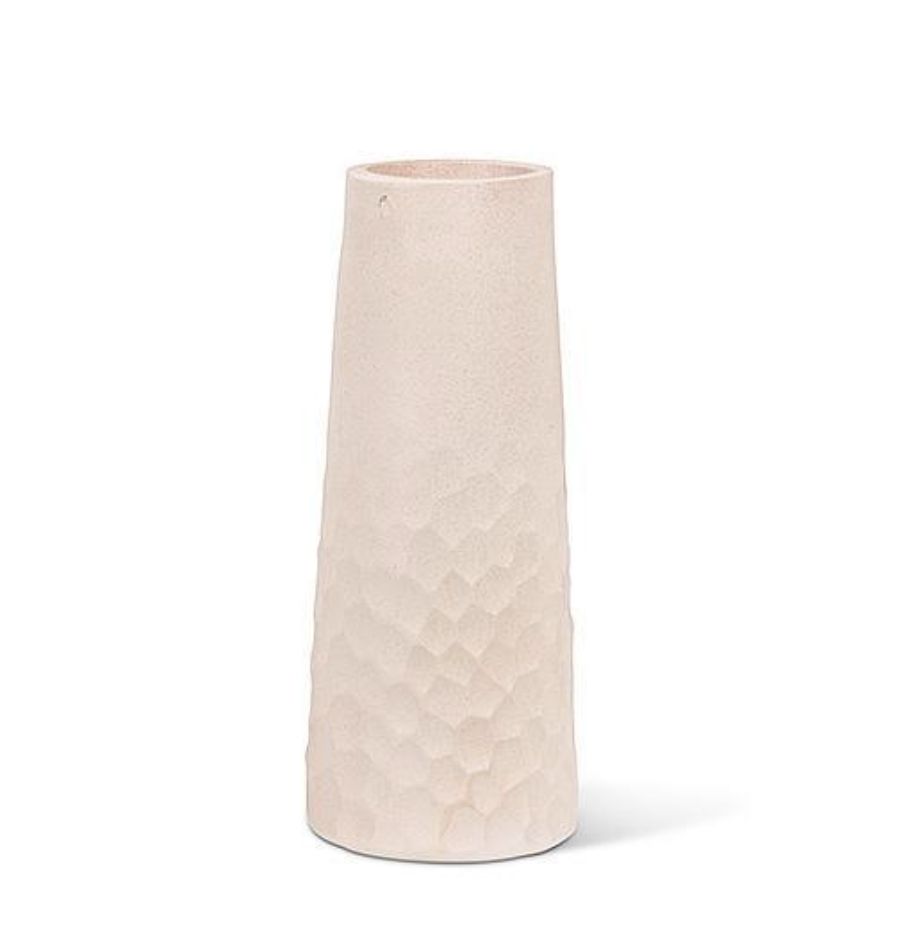 Pink Chisel Base Slender Vases