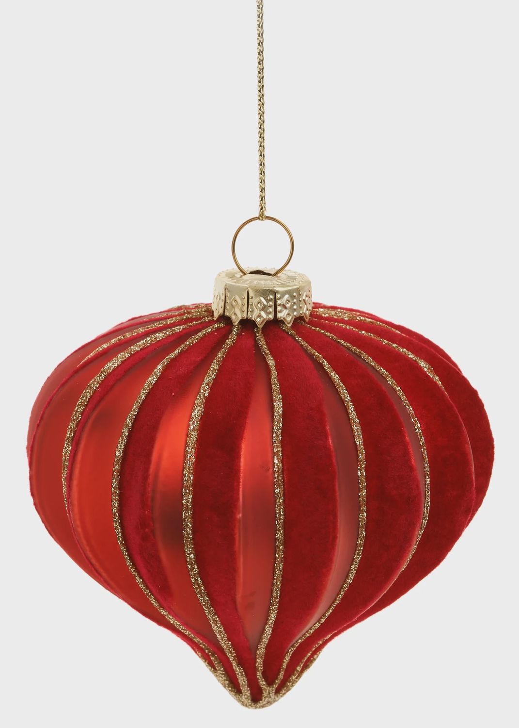 Red and Green Glass Ornaments