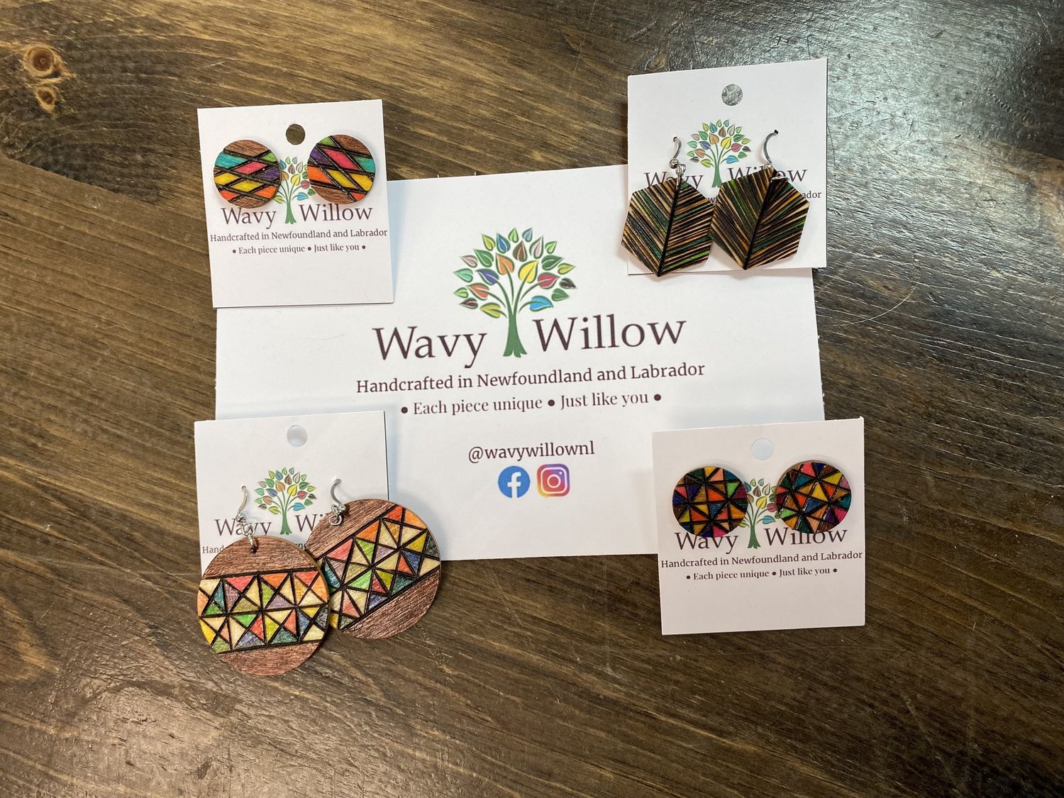 Wavy Willow Wooden Studs